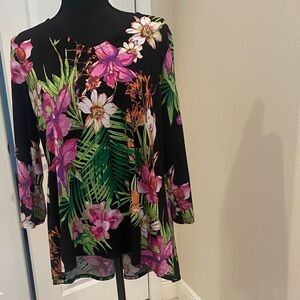 Susan Graver liquid knit with a high low hem